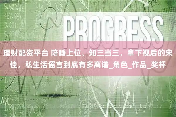 理财配资平台 陪睡上位、知三当三，拿下视后的宋佳，私生活谣言到底有多离谱_角色_作品_奖杯